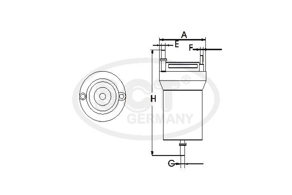 SCT GERMANY Degvielas filtrs ST 326